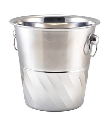 Stainless Steel Swirl Wine Bucket Wine bucket - GJ-26203SW