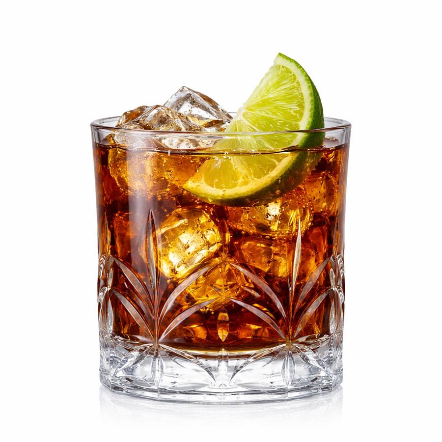 Rum and Coke Plastic Rocks Tumbler Unbreakable Glass