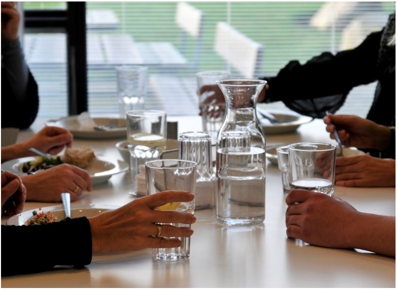 Business Meeting With Various Glassware