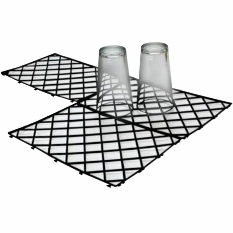 Interlocking Glass Mats Black - Pack of 10pcs