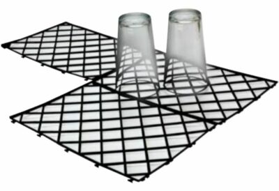 Interlocking Glass Mats Black - Pack of 10pcs