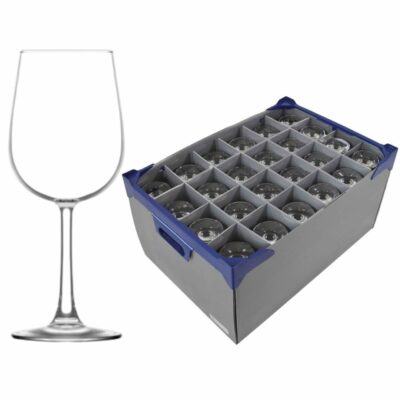 Fully Tempered Sardinia Wine Glasses and Glassware Storage Box - Glassjack Combo