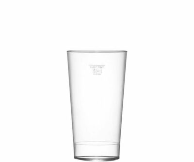 Clear Festival Cup Oversize 12oz UKCA Half Pint Nucleated