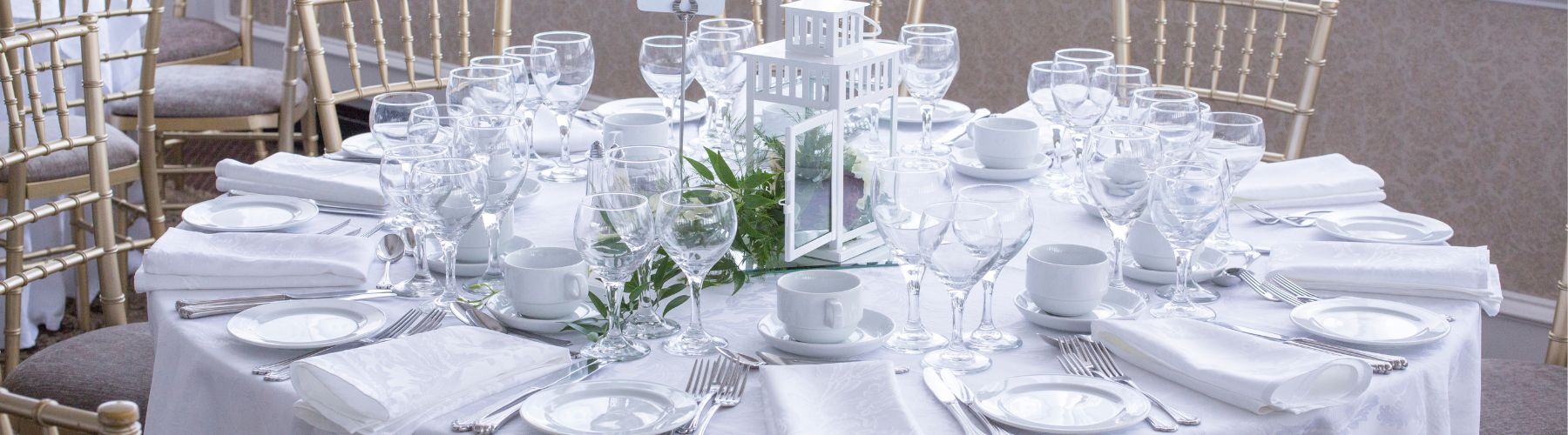 Wedding Table Hire - Hire Glassware, Plates, Cutlery etc...